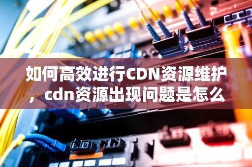 如何高效进行CDN资源维护，cdn资源出现问题是怎么回事