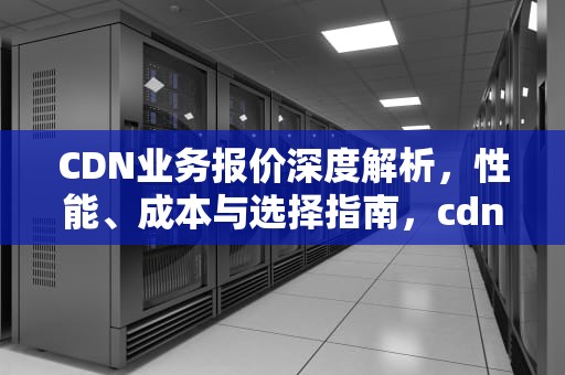 CDN业务报价深度解析，性能、成本与选择指南，cdn服务价格