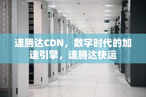 速腾达CDN，数字时代的加速引擎，速腾达快运