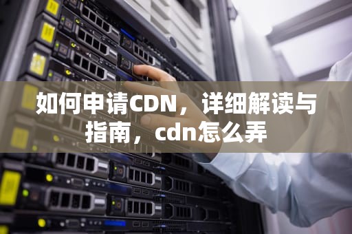 如何申请CDN，详细解读与指南，cdn怎么弄