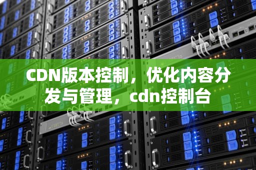 CDN版本控制，优化内容分发与管理，cdn控制台