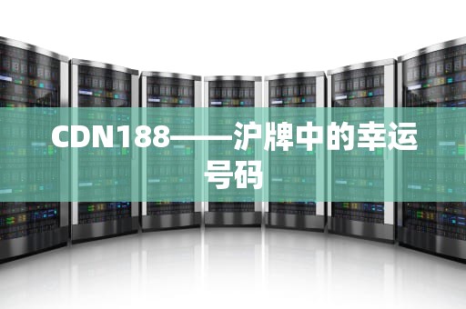 CDN188——沪牌中的幸运号码