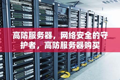 高防服务器，网络安全的守护者，高防服务器购买