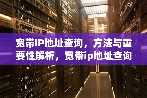 宽带IP地址查询，方法与重要性解析，宽带ip地址查询方法