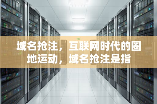 域名抢注，互联网时代的圈地运动，域名抢注是指