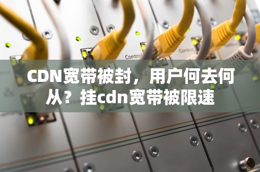 CDN宽带被封，用户何去何从？挂cdn宽带被限速