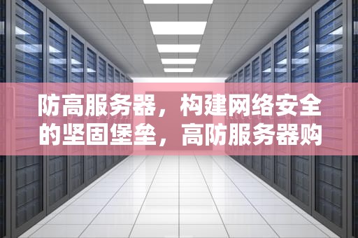 防高服务器，构建网络安全的坚固堡垒，高防服务器购买