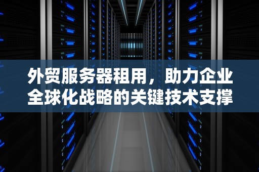外贸服务器租用，助力企业全球化战略的关键技术支撑，外贸服务器租用多少钱