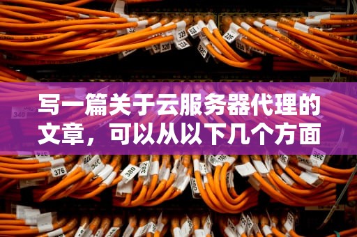 写一篇关于云服务器代理的文章，可以从以下几个方面展开，云服务器代理加盟