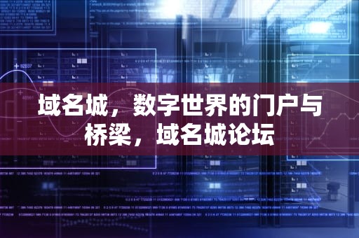 域名城，数字世界的门户与桥梁，域名城论坛
