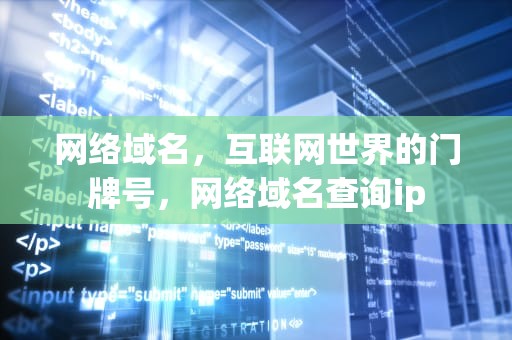 网络域名，互联网世界的门牌号，网络域名查询ip