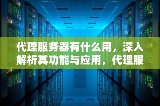 代理服务器有什么用，深入解析其功能与应用，代理服务器有什么用途