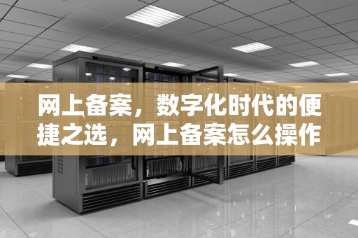 网上备案，数字化时代的便捷之选，网上备案怎么操作