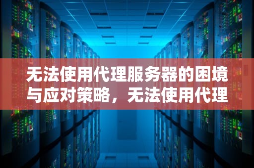 无法使用代理服务器的困境与应对策略，无法使用代理服务器怎么办