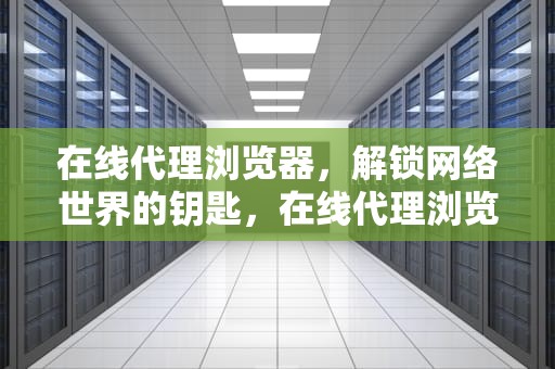 在线代理浏览器，解锁网络世界的钥匙，在线代理浏览器网站